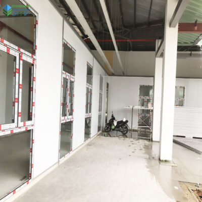 Công trình bệnh viện Hòa Lợi đang từng bước hoàn thiện